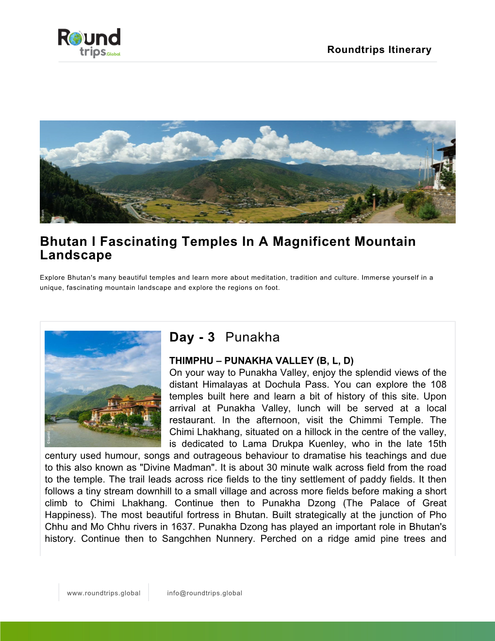 Bhutan I Fascinating Temples in a Magnificent Mountain Landscape