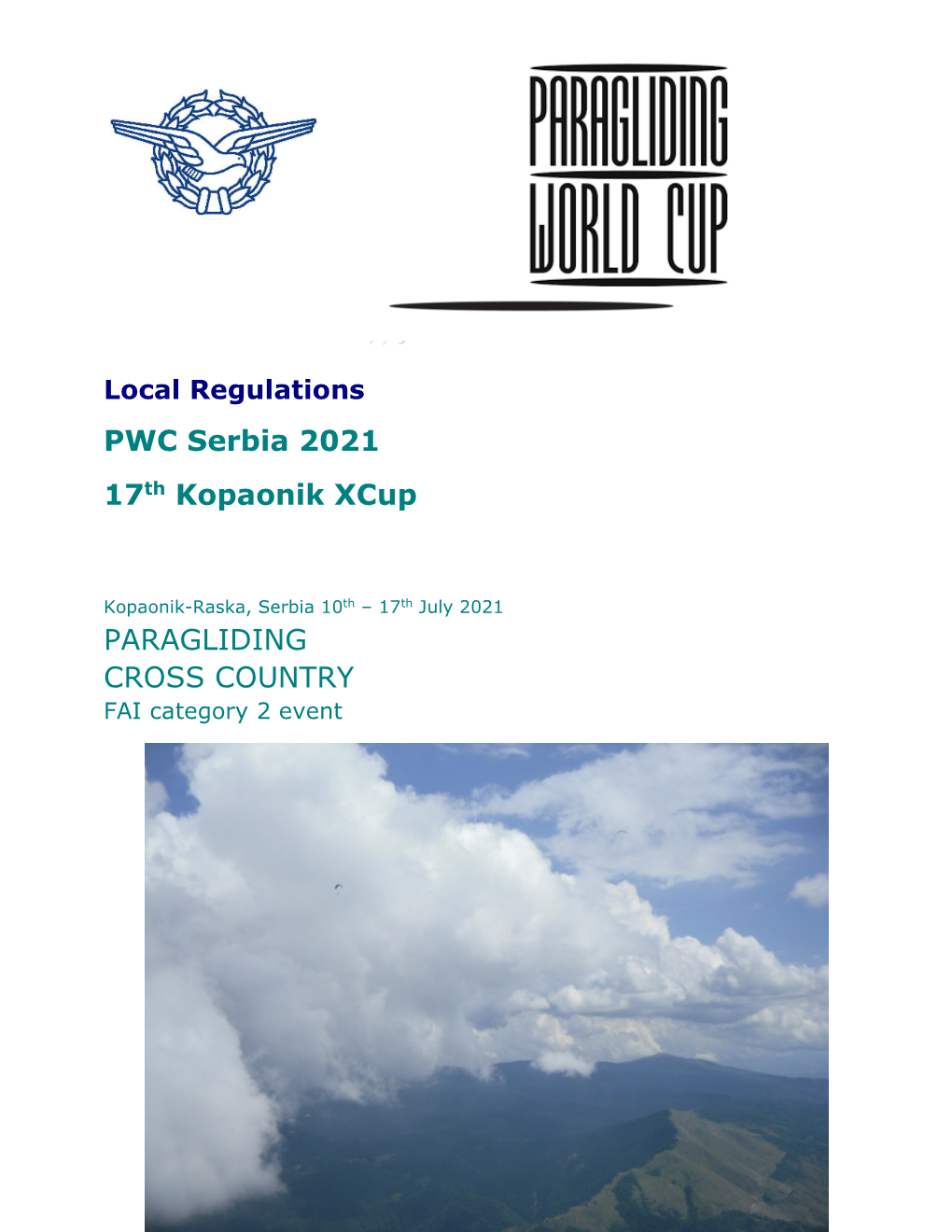 PWC Serbia 2021 17Th Kopaonik Xcup PARAGLIDING CROSS COUNTRY