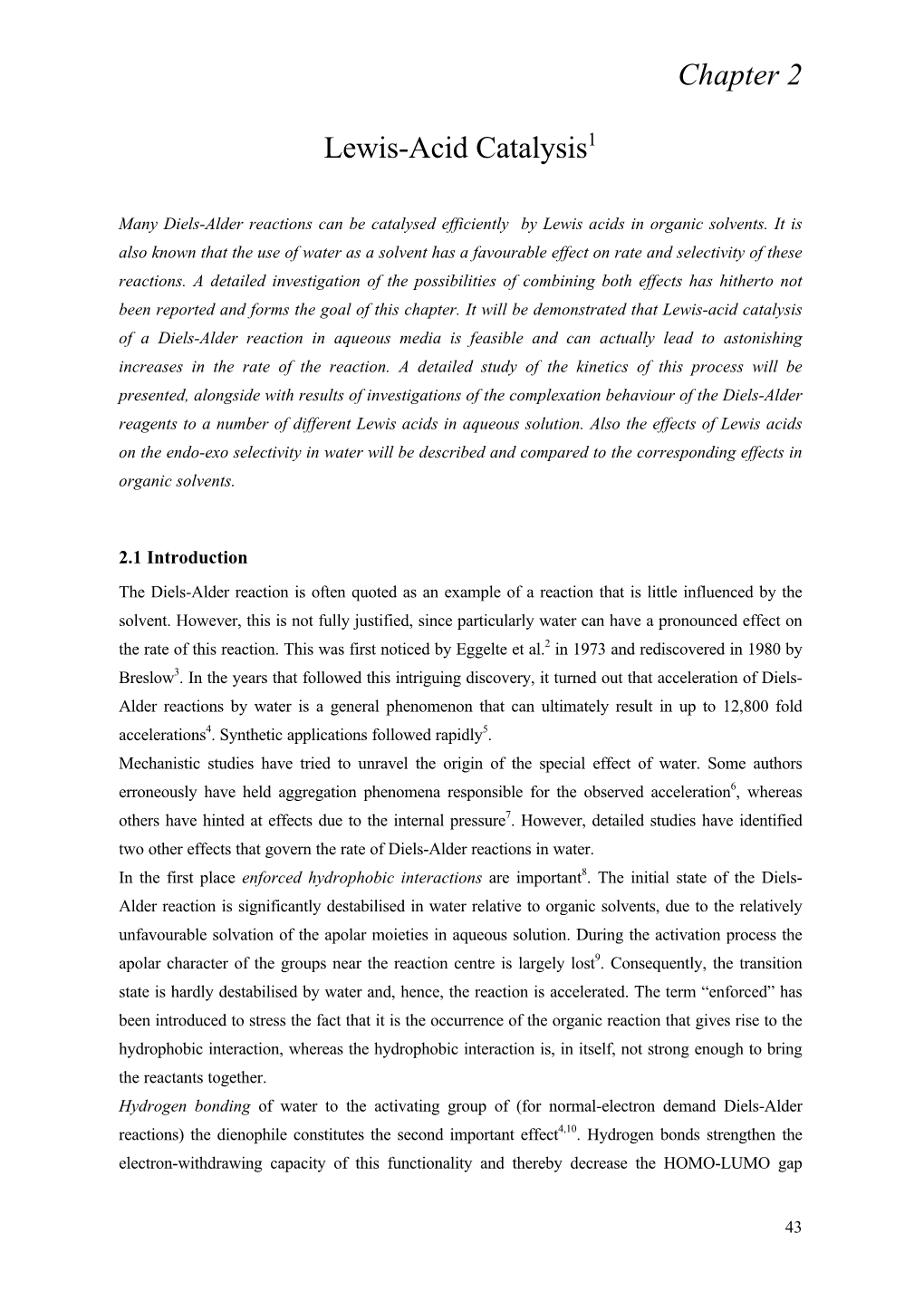 Chapter 2 Lewis-Acid Catalysis1