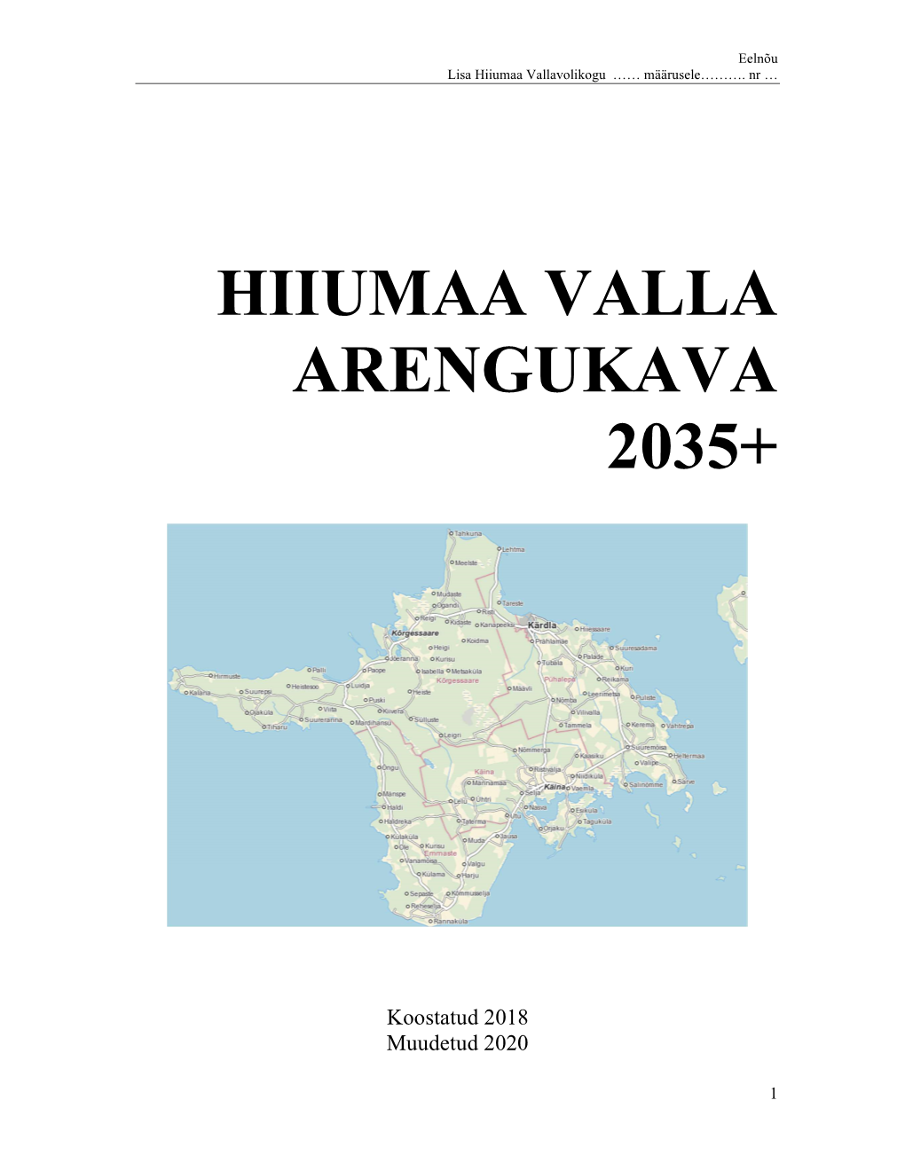 Hiiumaa Valla Arengukava 2035+
