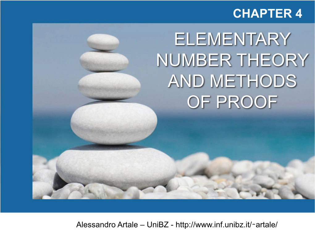 Elementary Number Theory and Methods of Proof