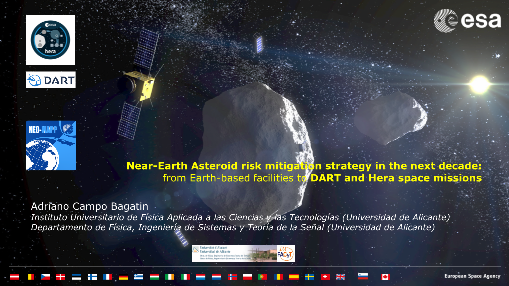 Near-Earth Asteroid Risk Mitigation Strategy in the Next Decade: from Earth-Based Facilities to DART and Hera Space Missions