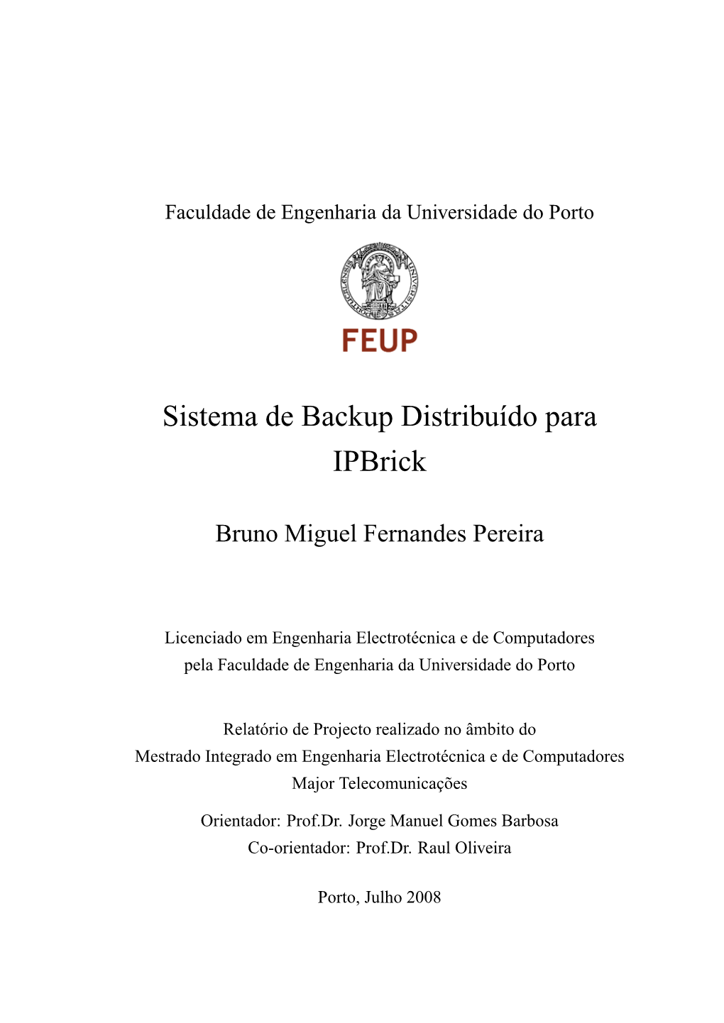 Sistema De Backup Distribuído Para Ipbrick