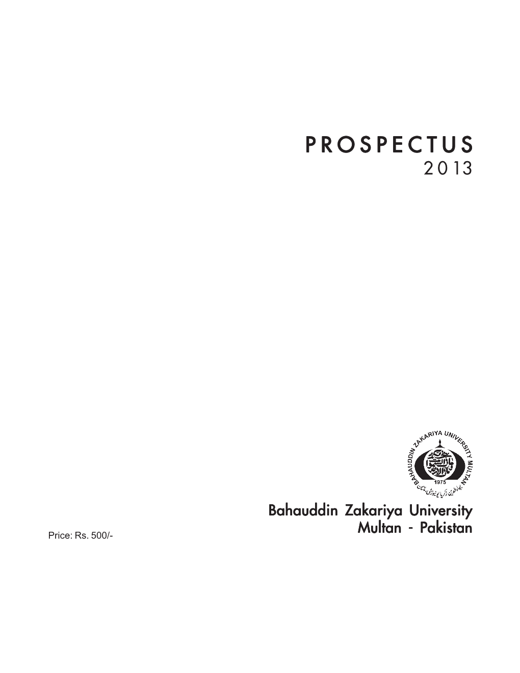 Prospectus 2013