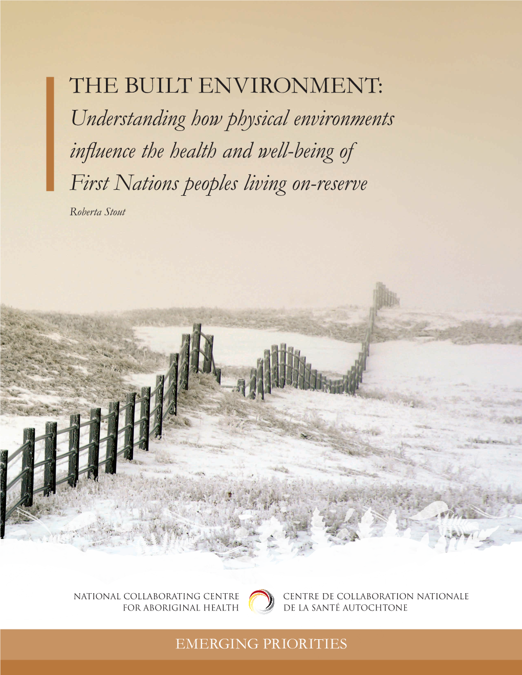 THE BUILT ENVIRONMENT: Understanding How Physical Environments Influence the Health and Well-Being of First Nations Peoples Living On-Reserve Roberta Stout