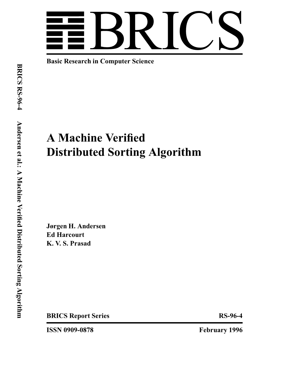 A Machine Verified Distributed Sorting Algorithm