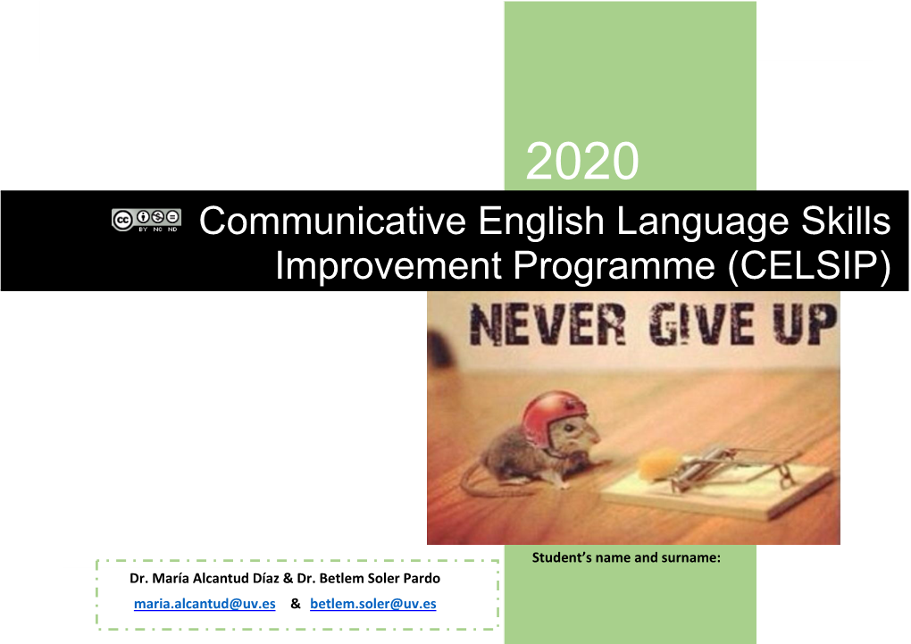 Communicative English Language Skills Improvement Programme