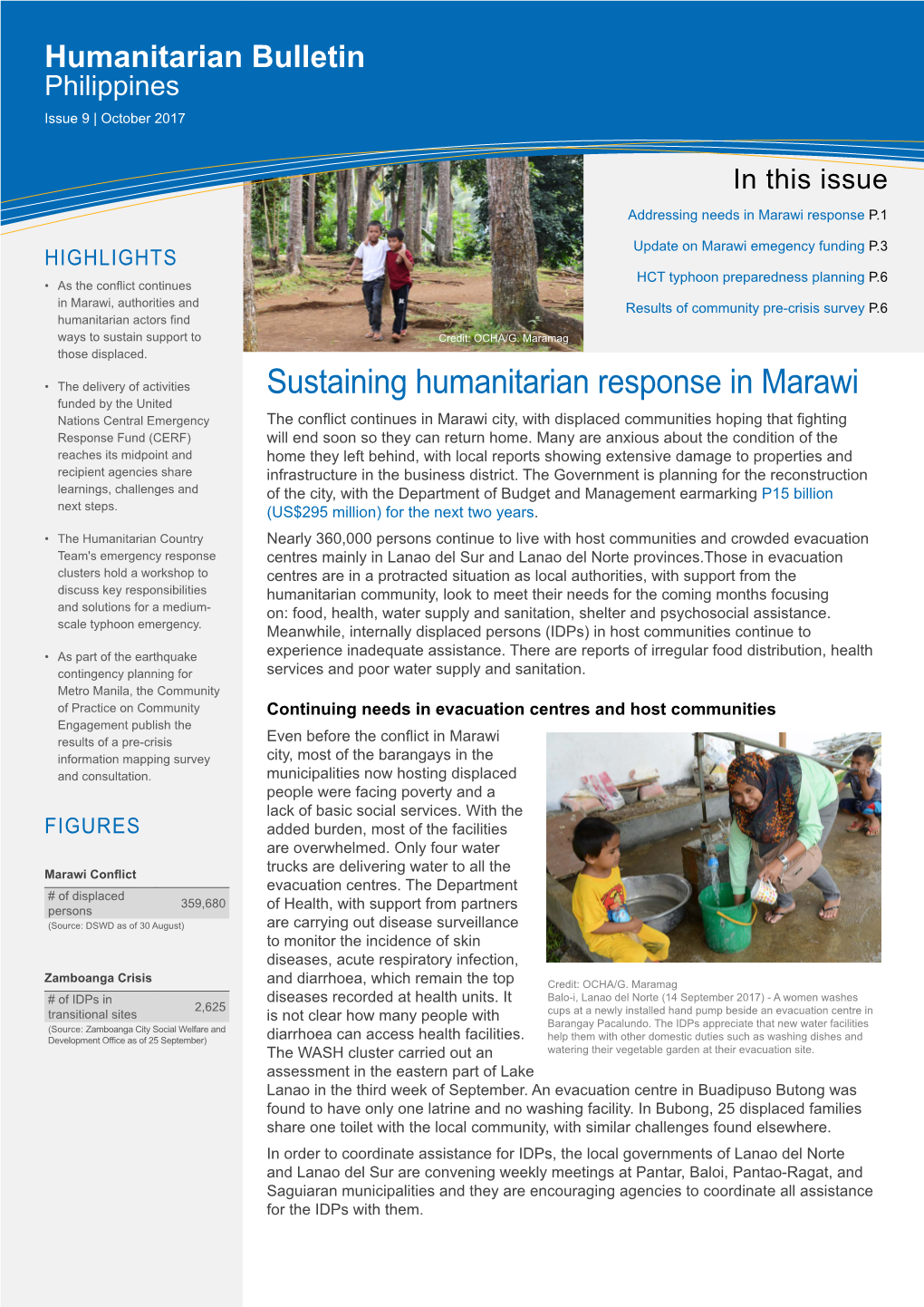 Sustaining Humanitarian Response in Marawi