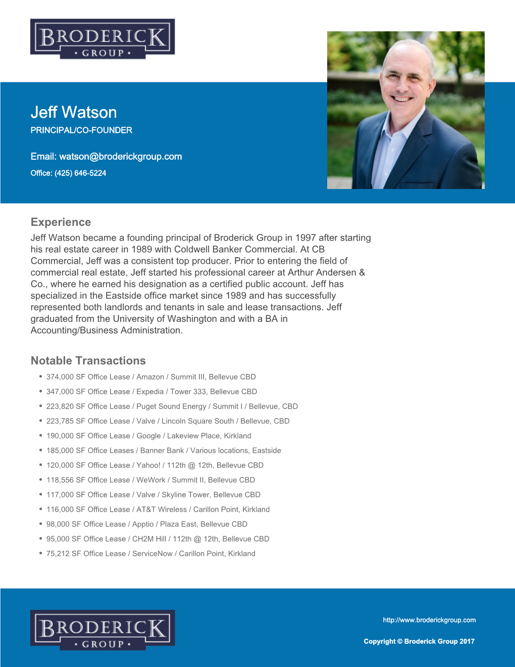 Jeff Watson , Principal/Co-Founder