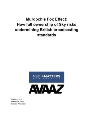 Murdoch's Fox Effect