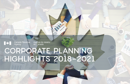 Corporate Planning Highlights 2018-2021