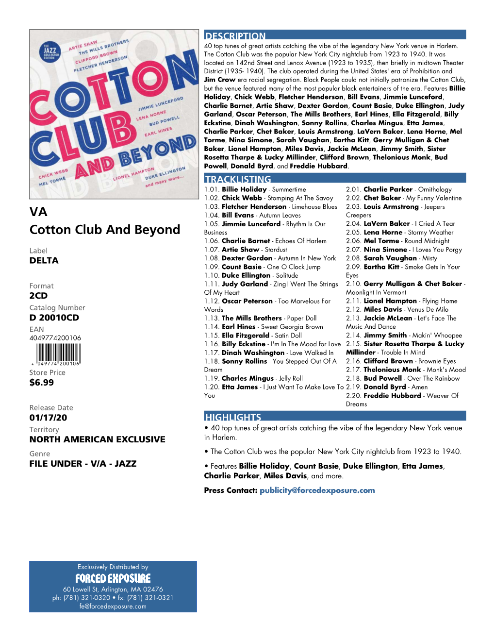 VA Cotton Club and Beyond