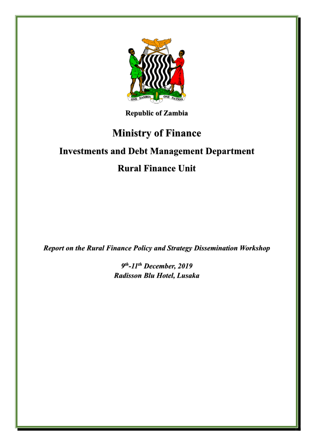 Dissemination Meetings for the Rural Finance