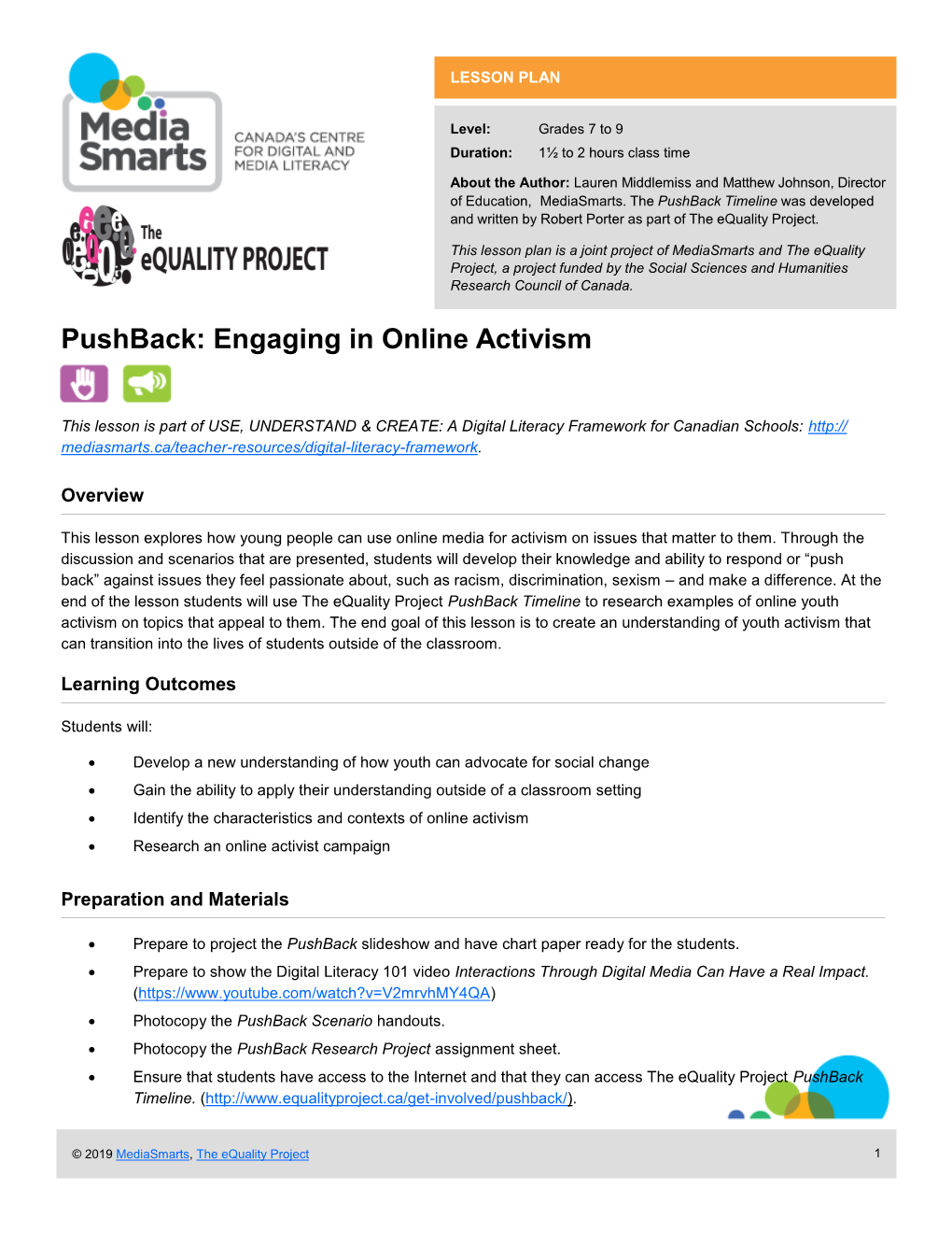 Pushback: Engaging in Online Activism