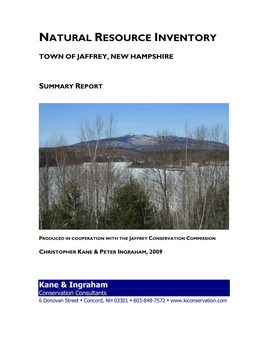 Natural Resource Inventory