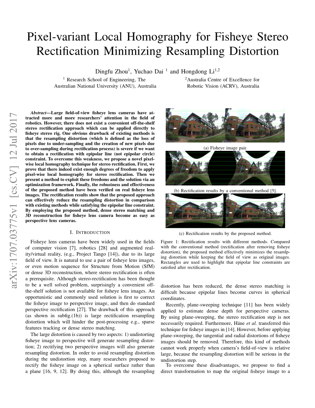Pixel-Variant Local Homography for Fisheye Stereo Rectification Minimizing Resampling Distortion