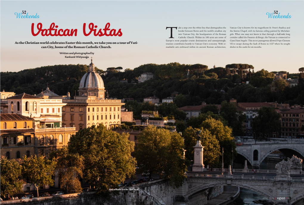 Vatican Vistas Teurope’S Most Popular Tourist Destinations and Unsurprisingly, Castel Sant’Angelo