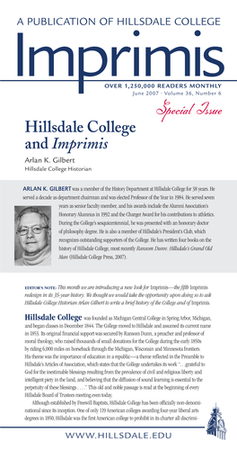 Hillsdale College and Imprimis Special Issue