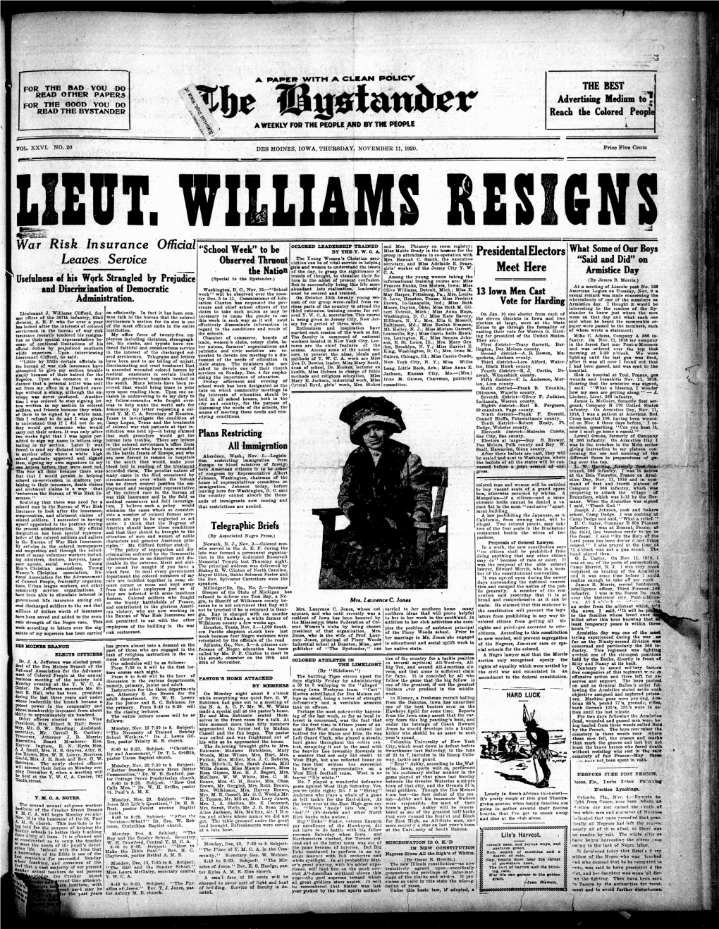 The Bystander (Des Moines, Iowa). 1920-11-11 [P ]