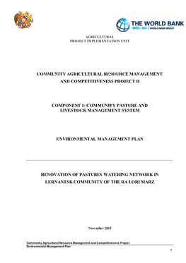 Community Agricultural Resource Management and Competitiveness Project Ii
