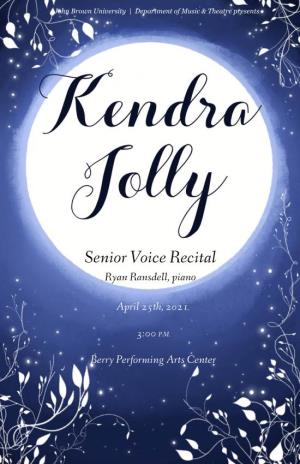 Senior Voice Recital Ryan Ransdell, Piano