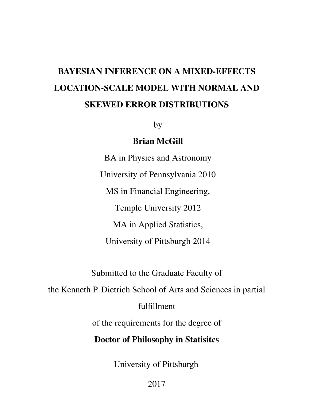 Bayesian Inference on a Mixed-Effects Location-Scale Model with Normal and Skewed Error Distributions