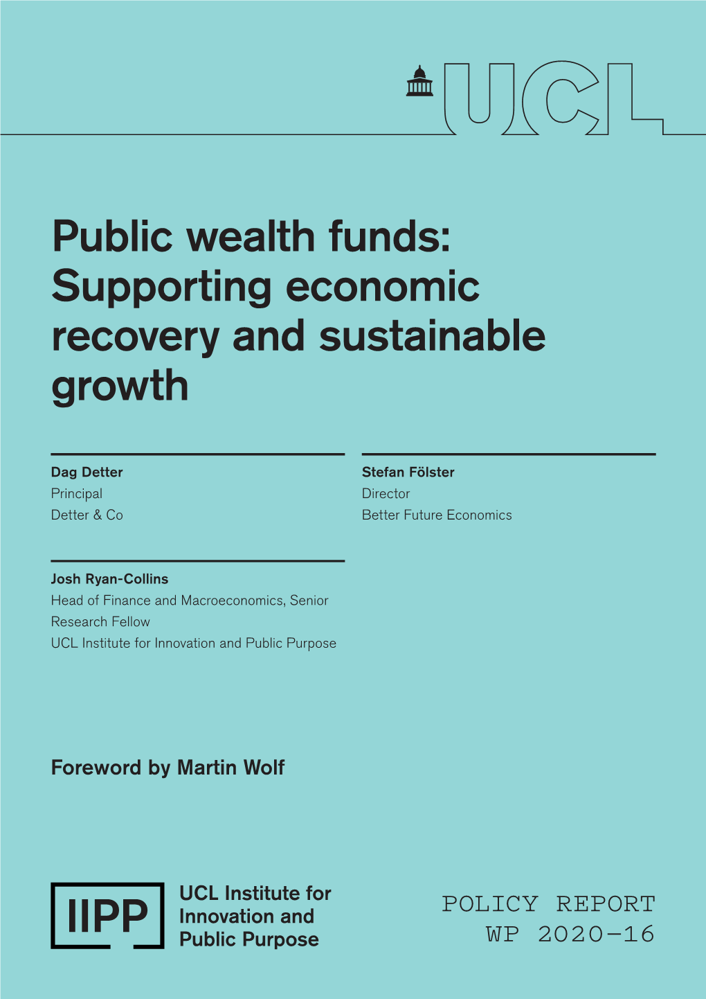 Public Wealth Funds: Supporting Economic Recovery and Sustainable Growth