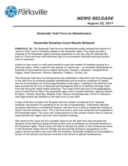 NEWS RELEASE August 22, 2011