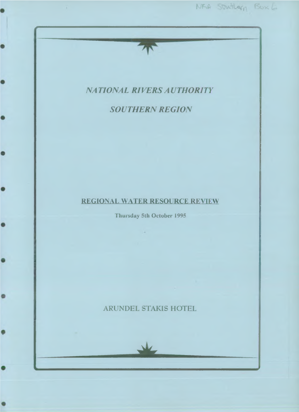 National Rivers Authority Southern Region