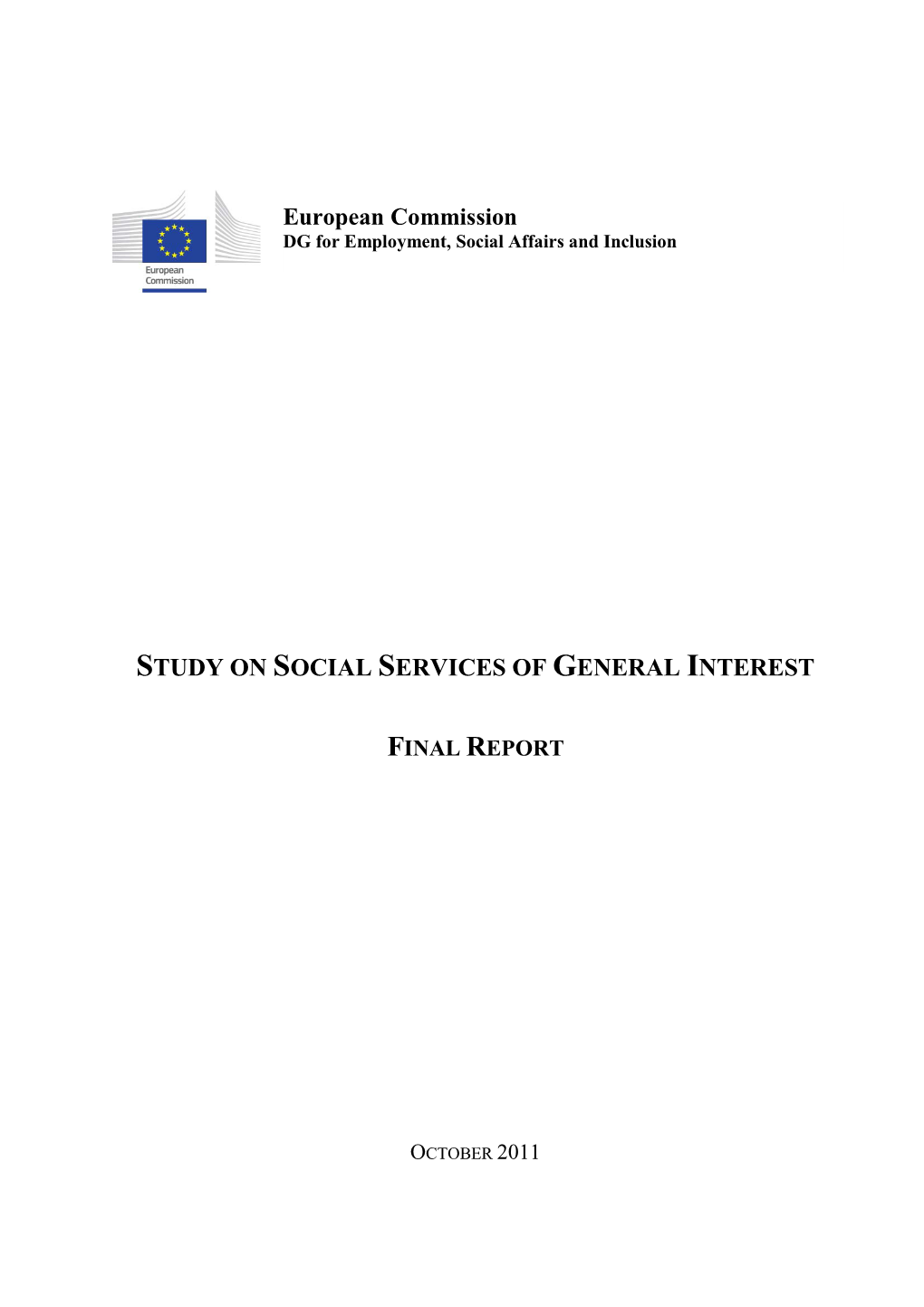 Study on Social Services of General Interest