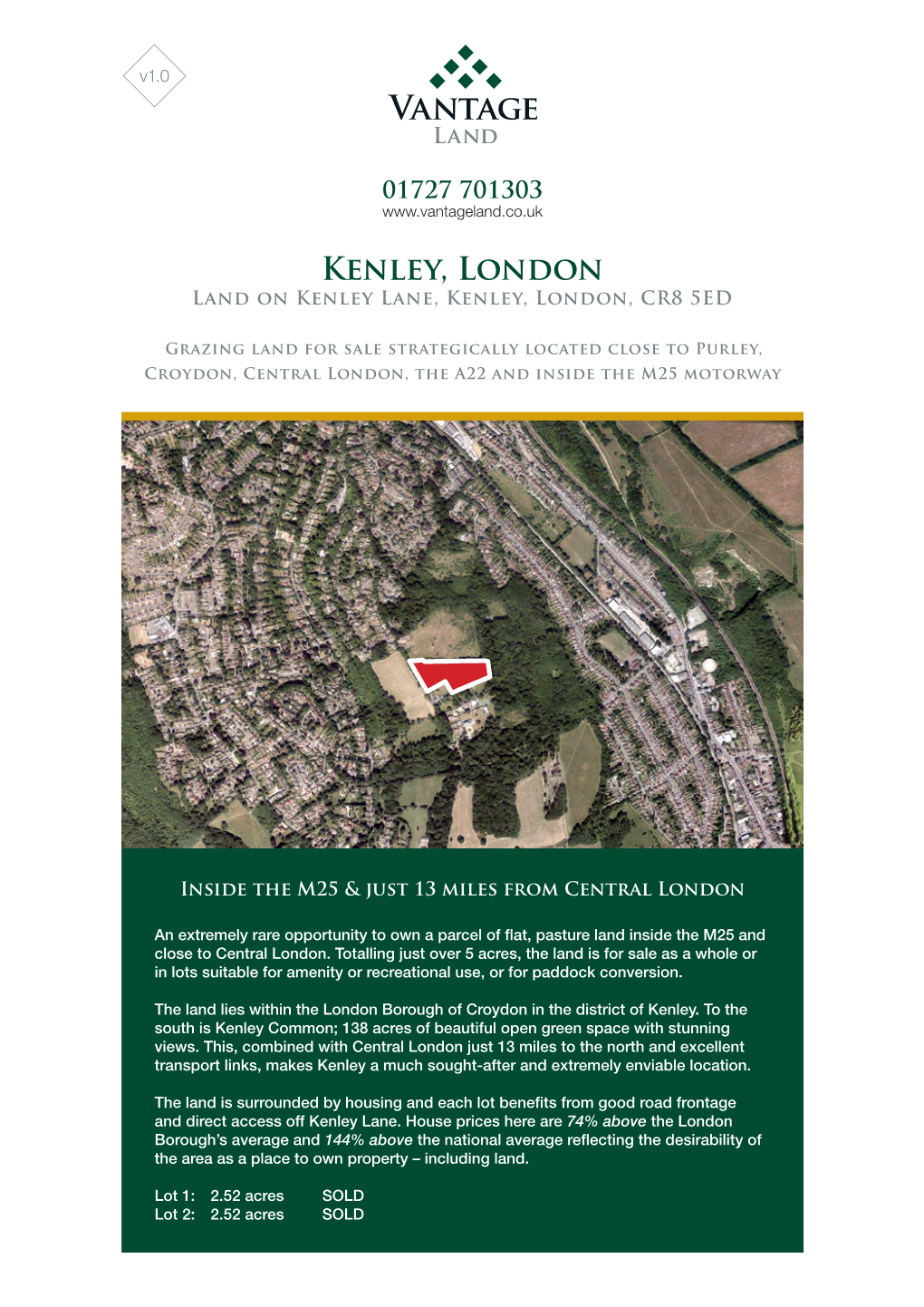 Kenley, London Land on Kenley Lane, Kenley, London, CR8 5ED