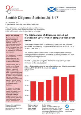 Scottish Diligence Statistics 201617