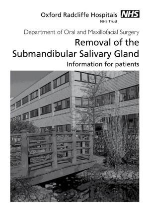 Removal of the Submandibular Salivary Gland