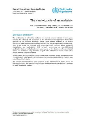 The Cardiotoxicity of Antimalarials