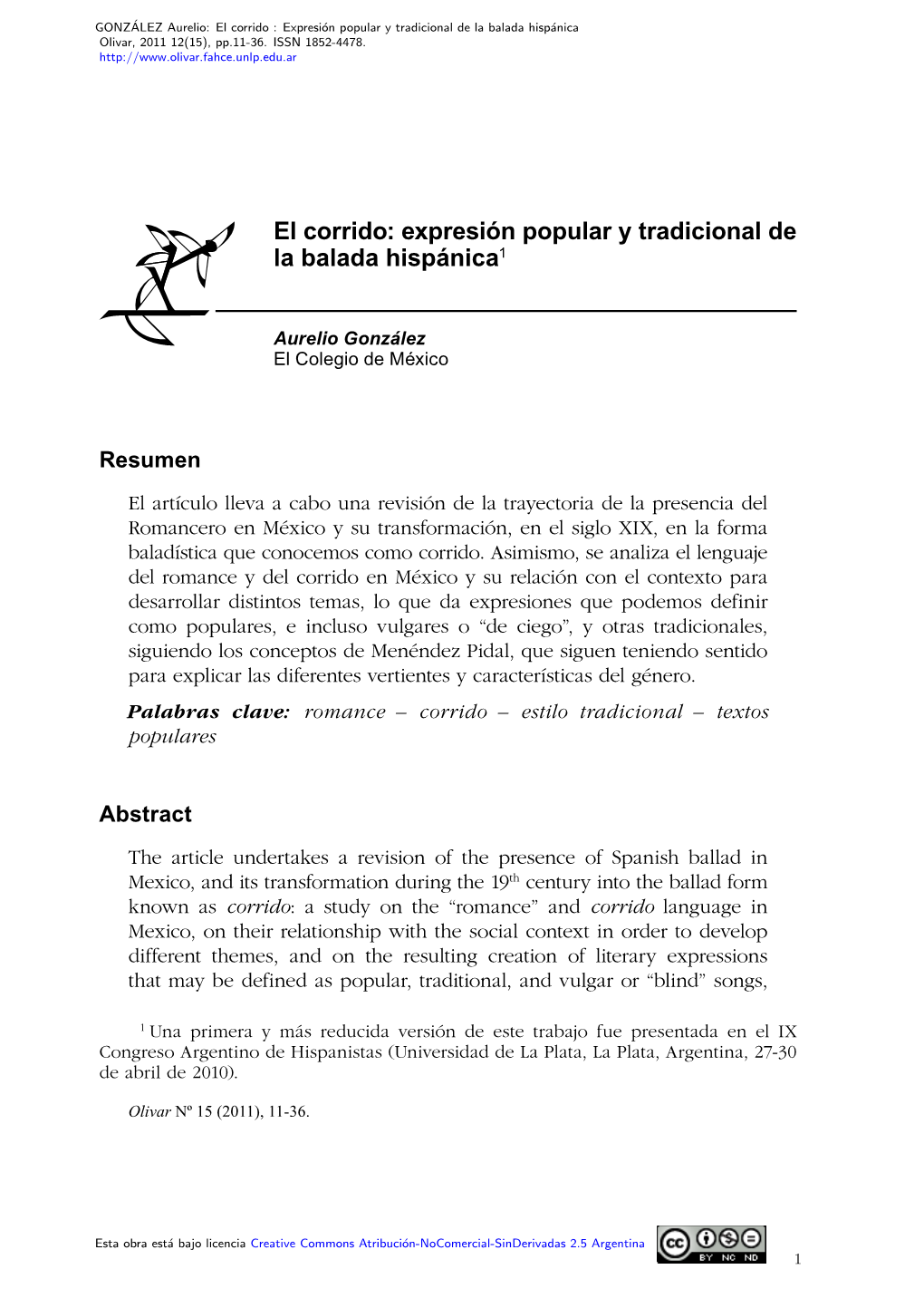 El Corrido : Expresión Popular Y Tradicional De La Balada