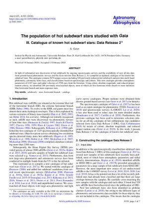 III. Catalogue of Known Hot Subdwarf Stars: Data Release 2?
