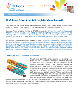 Kraft Foods Drives Growth Through Delightful Innovation