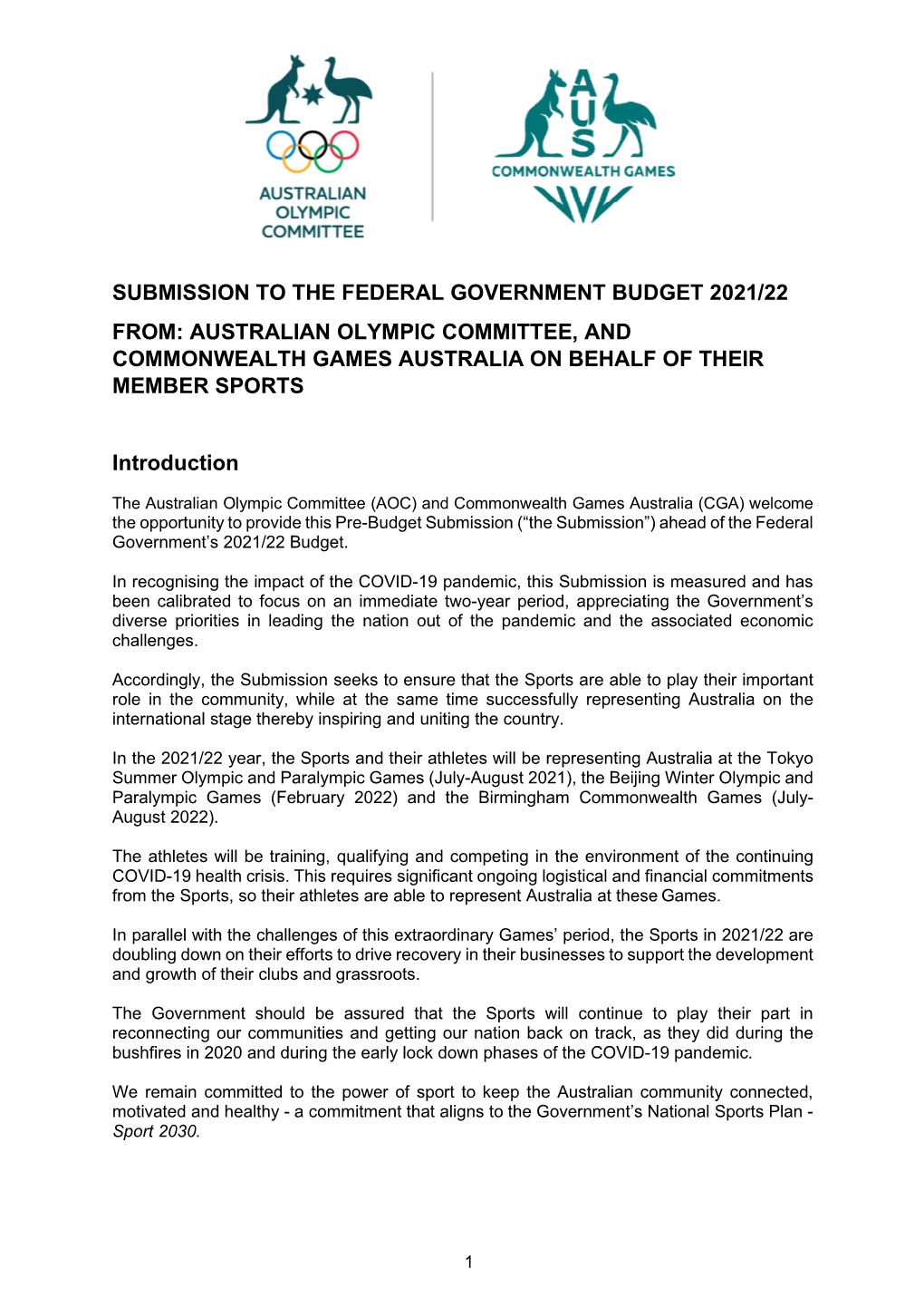 Australian Olympic Committee and Commonwealth Games