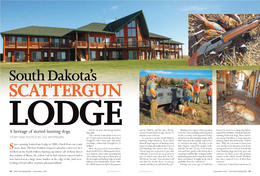 To Read the Scattergun Lodge Story in Gun Dog Magazine –