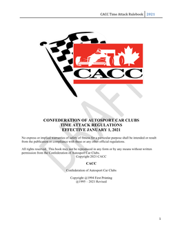 CACC Time Attack Regulations
