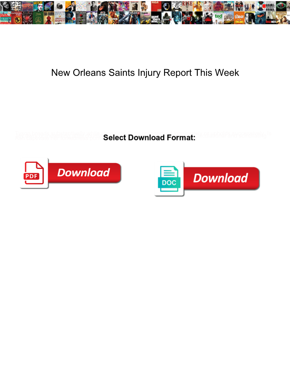 New Orleans Saints Injury Report This Week