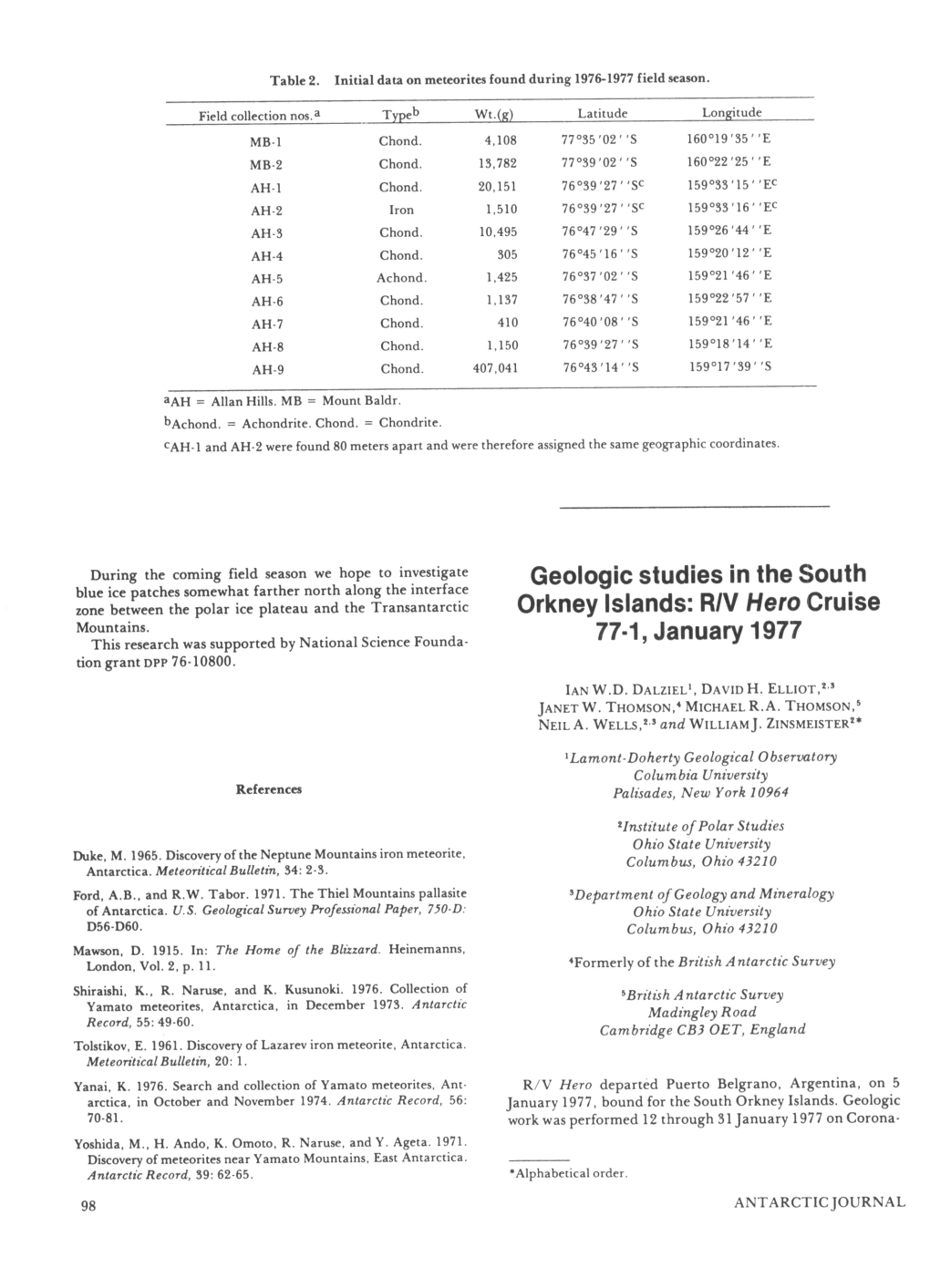 Studies in the South 77.1, January 1977