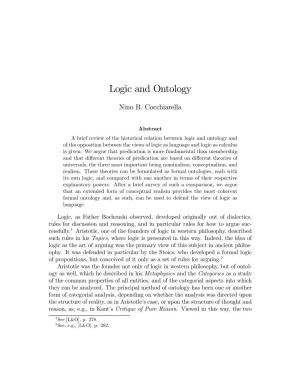 Logic and Ontology