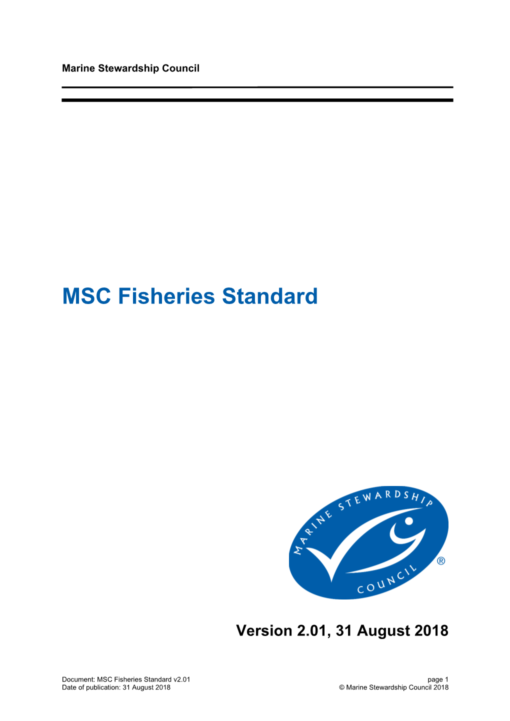 MSC Fisheries Standard