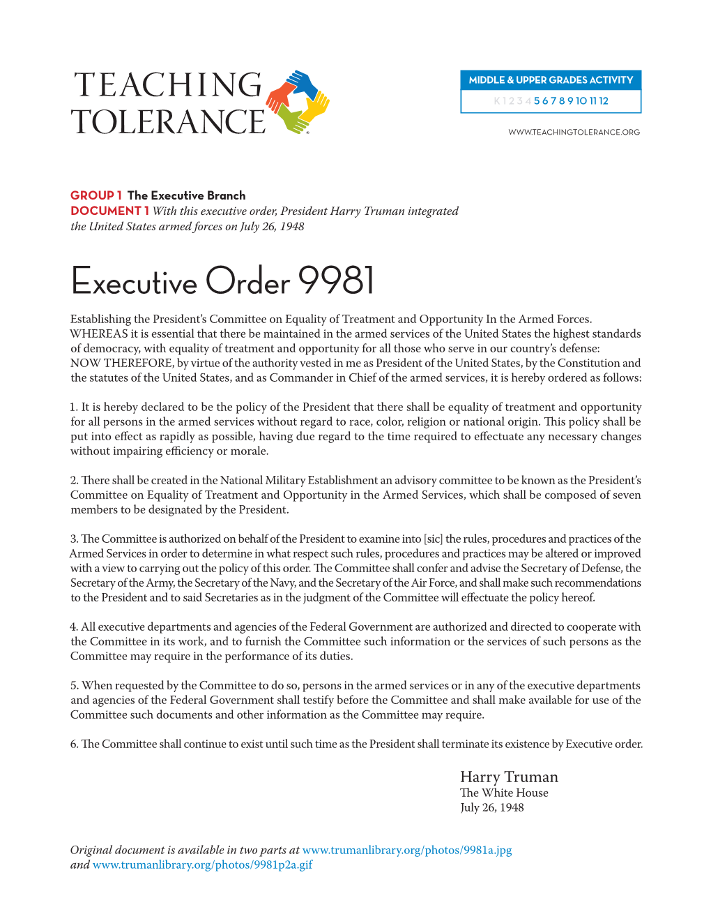 Executive Order 9981
