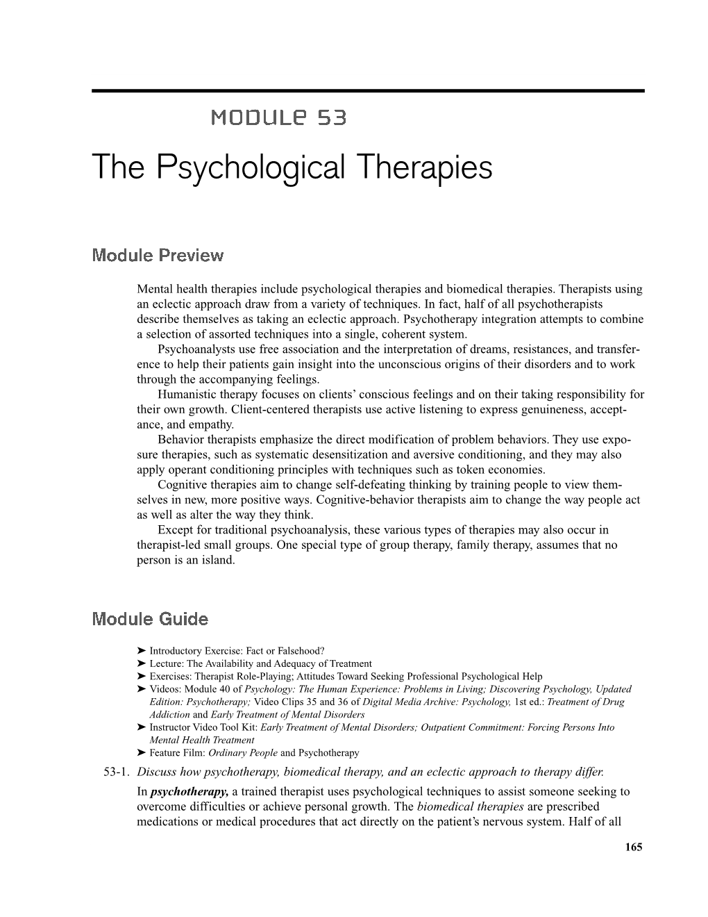 The Psychological Therapies