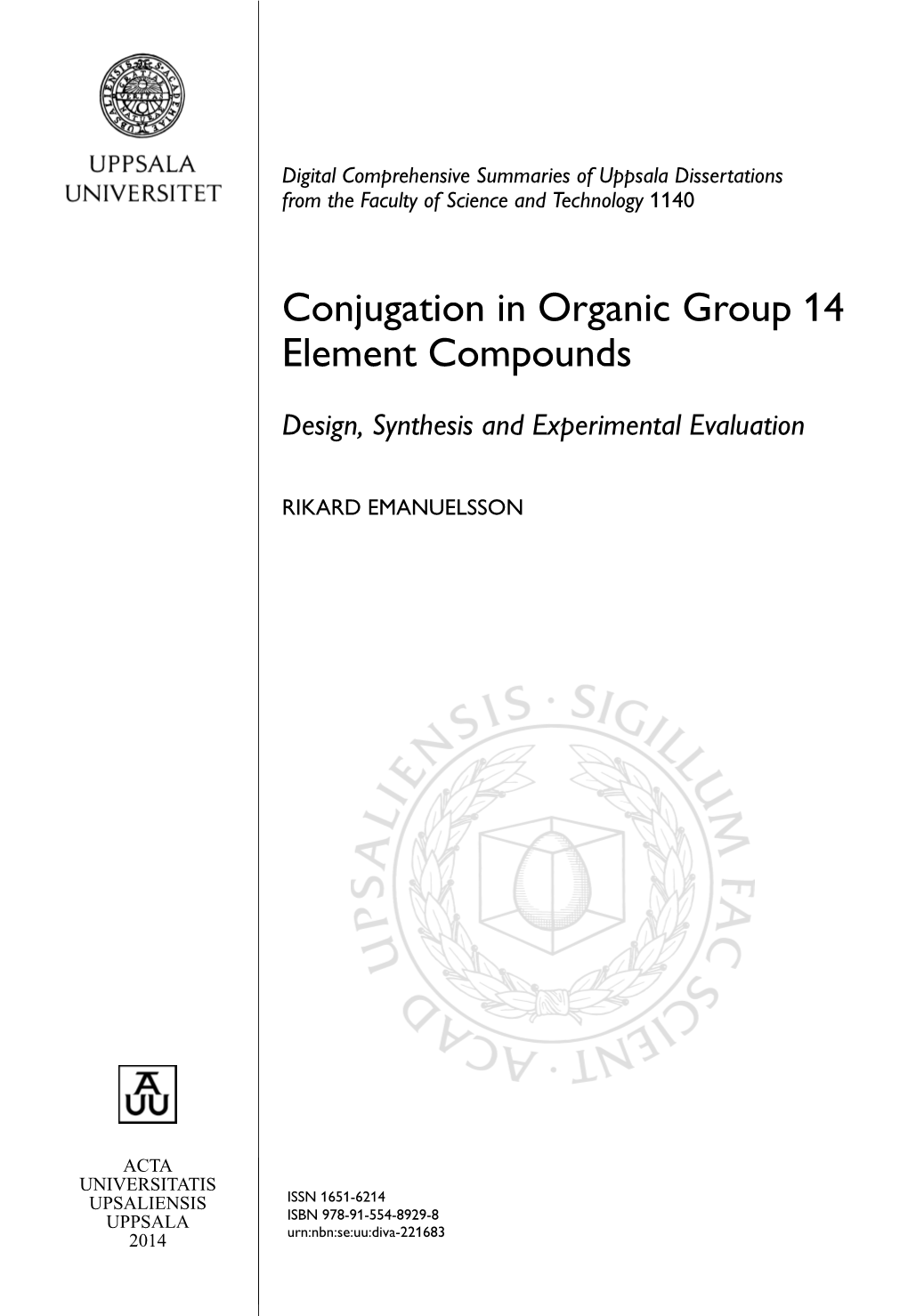 Conjugation in Organic Group 14 Element Compounds