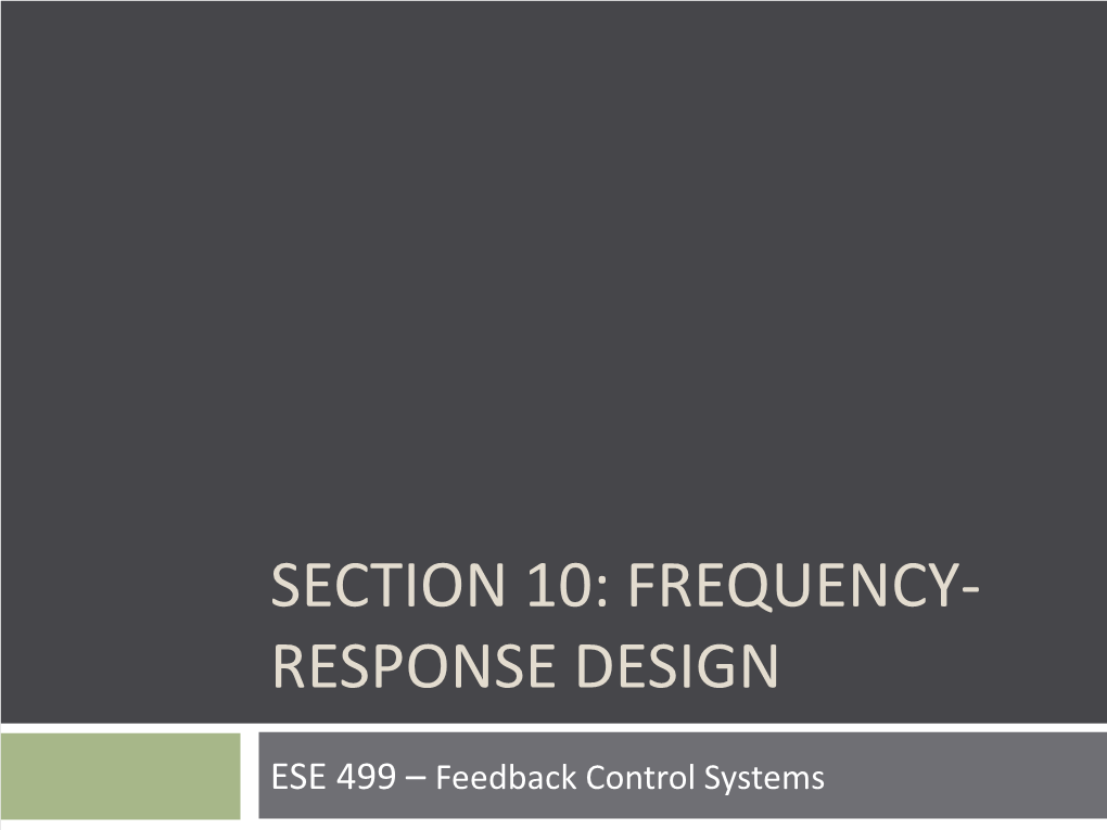 Section 10: Frequency-Response Design