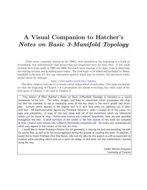 A Visual Companion to Hatcher's Notes on Basic 3-Manifold Topology