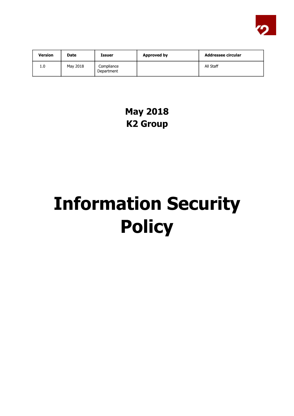 Information Security Policy